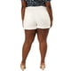 thumbnail image 5 of Women's Plus Size Jean Short Raw Hem Slash Pocket Denim Shorts White 2X, 5 of 7