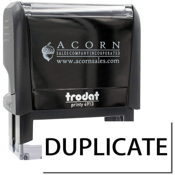 Large Self-Inking Duplicate Stamp, Trodat Printy 4913, Press and Print Stamping, Impression Size 7/8" x 2-1/4", Up to 10,000 Impressions - Black Ink