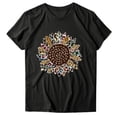 thumbnail image 4 of Pntutb Mujeres Casual Carta Impresión Mangas Cortas O-Cuello Camiseta Suelta Blusa tops Pntutb Pntutb-3383, 4 of 6