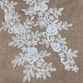 thumbnail image 4 of 2pcs Apliques de Encaje Accesorios Acolchado Recorta Artesanías Adornos Decoración Boda Simple Hermoso Elegante Mujeres Niñas Color 3 perfecl Apliques de encaje blanco, 4 of 8