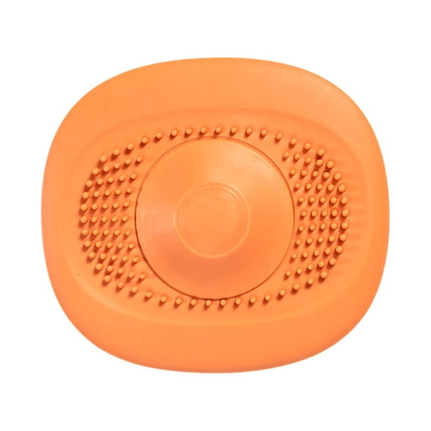 Naiovety Colador de drenaje para fregadero, recogedor de pelo antiobstrucción, filtro de suelo para bañera y ducha, tapón de agua, Suministros de limpieza para el hogar Naranja
