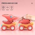 thumbnail image 4 of Baby Dinosaur Toy Cars for 1 2 3 Year Old Toddlers, 3-Pack Press and Go Dino Trucks for Kids Infants, 4 of 6