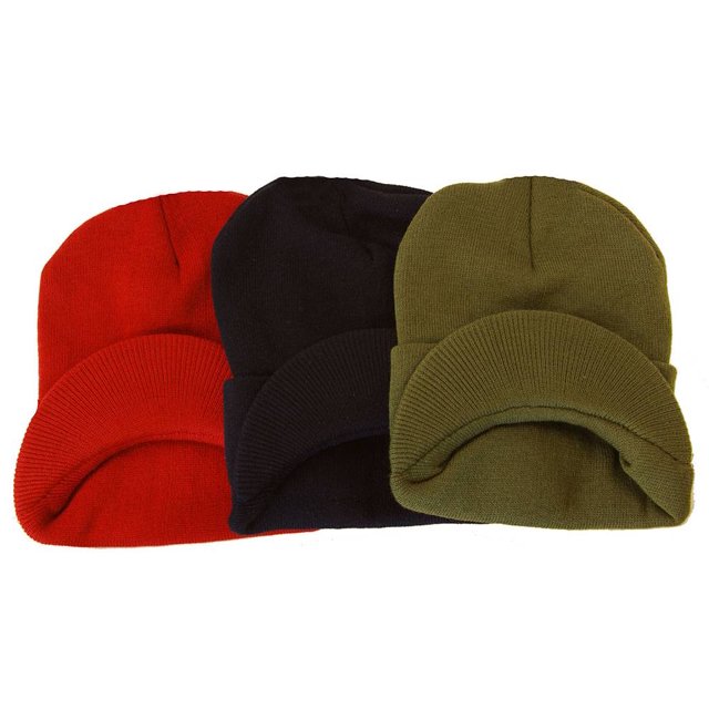 Beanie Visor 3-Pack - Maroon, Army, Olive Gravity Trading Beanie