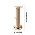 thumbnail image 3 of Sisal Cat Scratching Stand with Toy Ball for Cage 38cm Claw Care Rest Post, 3 of 7