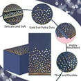 thumbnail image 4 of 100 Pcs Blue Paper Napkins Disposable - Blue Gold Dot Party Napkins Navy Blue Dinner Napkins for Wedding Anniversary Birthday Bathroom Party Supplies, 4 of 15
