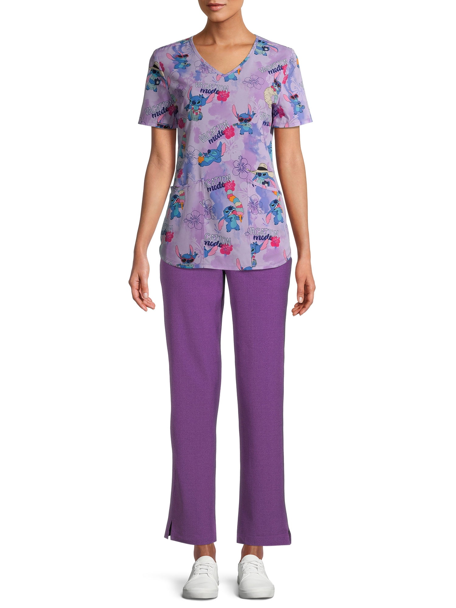 ClimateRight by Cuddl Duds Modern Fit Straight-Leg Flat Front Scrub Pant (Women's Petite), 1 Count, 1 Pack