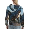 thumbnail image 7 of Sikiie Wild Blue Cool Dragon Women's Casual Hoodies Long Sleeve Lightweight Pullover Tops Loose Sweatshirt-Medium, 7 of 7