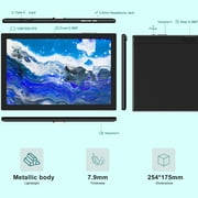 10.1 inch Android 15 Tablet PC, 2026 Newest Tablet with Keyboard, 8GB+32GB Storage 1TB Expandable, Quad-core Processor, 8MP Dual Camera, 6000mAh, WiFi, GPS, Bluetooth, 1280x800 IPS Full HD Display
