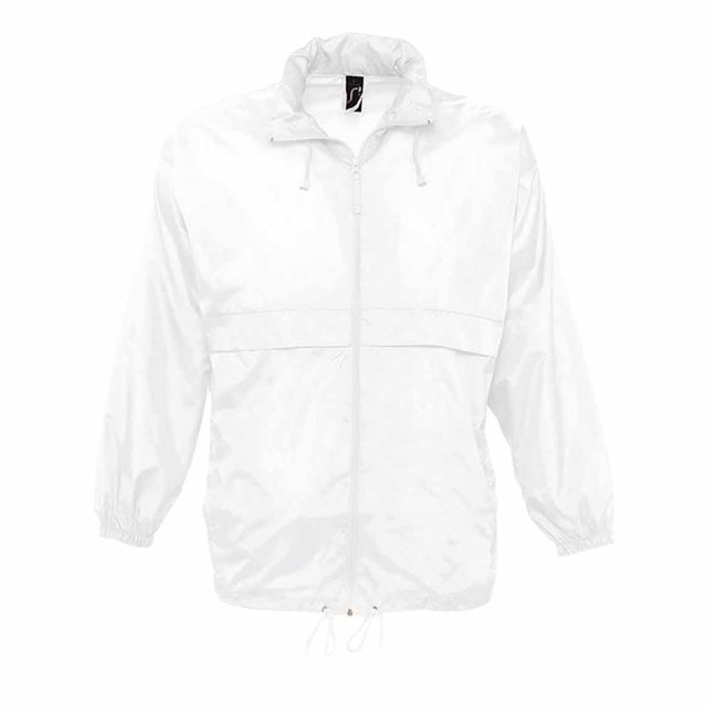 SOLS- Cortavientos/Chaqueta fina Impermeable unisex - Modelo Surf (Blanco)