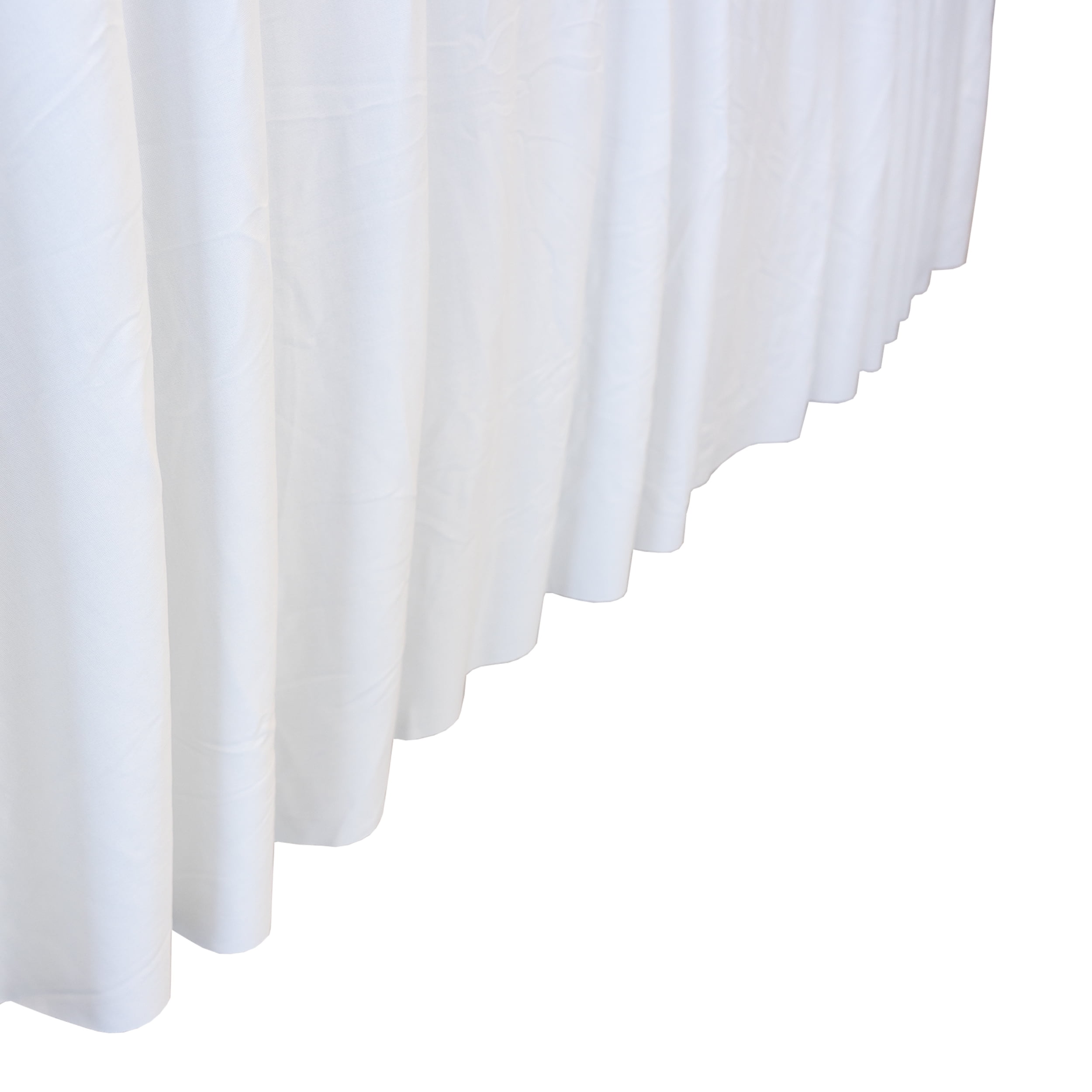RTC Group Spandex Rectangular Tablecloth Skirt Table Cover, 6Ft Table, 72" x 30", White, 4 PK