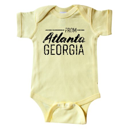 

Inktastic From Atlanta Georgia in Black Distressed Text Gift Baby Boy or Baby Girl Bodysuit