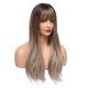 thumbnail image 2 of Pelucas De Pelo Sintético,Pelucas Onduladas Pelucas De Pelo Largo Ondulado Dorado Peluca Rizada Degradada Rendimiento De Primera Categoría, 2 of 8