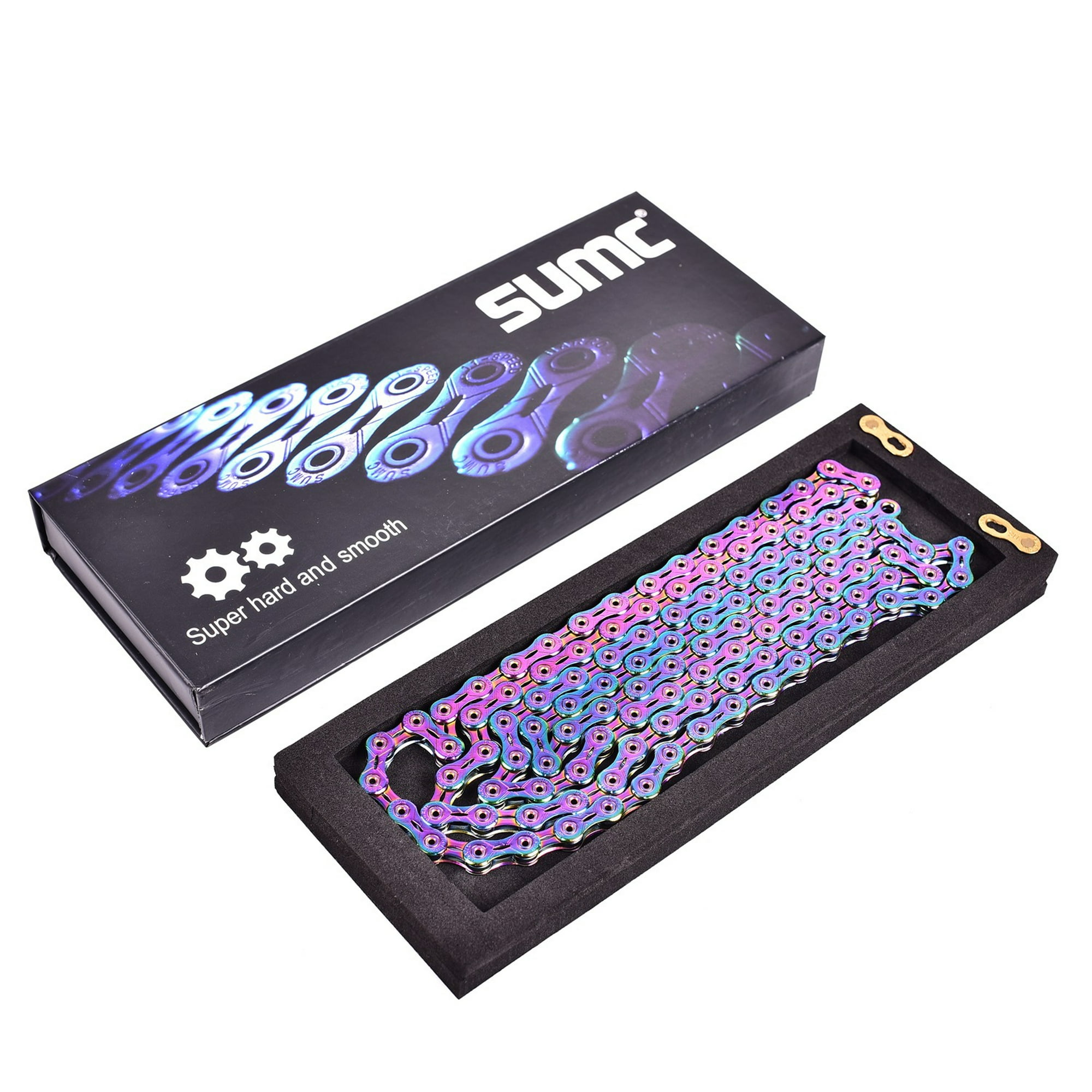 SUMC Bike Chain 9 10 11 12 Speed Bicycle Variable Speed Chain MTB Mountain Road Bicycle Chain SX11SL colorful Walmart