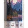 thumbnail image 3 of Purple Mountain Sheer Curtains for Living Room Bedroom Modern Art Forest Sheer Curtains 72 Inch Long 2 Panels Set Light Filtering Curtain Window Treatments Drapes for Dining Room, 3 of 6