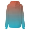 thumbnail image 5 of TRUBKH hoodies for women Fleece Sweatshirts womens long sleeve tops hoodie women pullover sweaters for women Sweatshirt With Gradient Letter Printed Pockets And Hooded Sweatshirt Blue M, 5 of 5