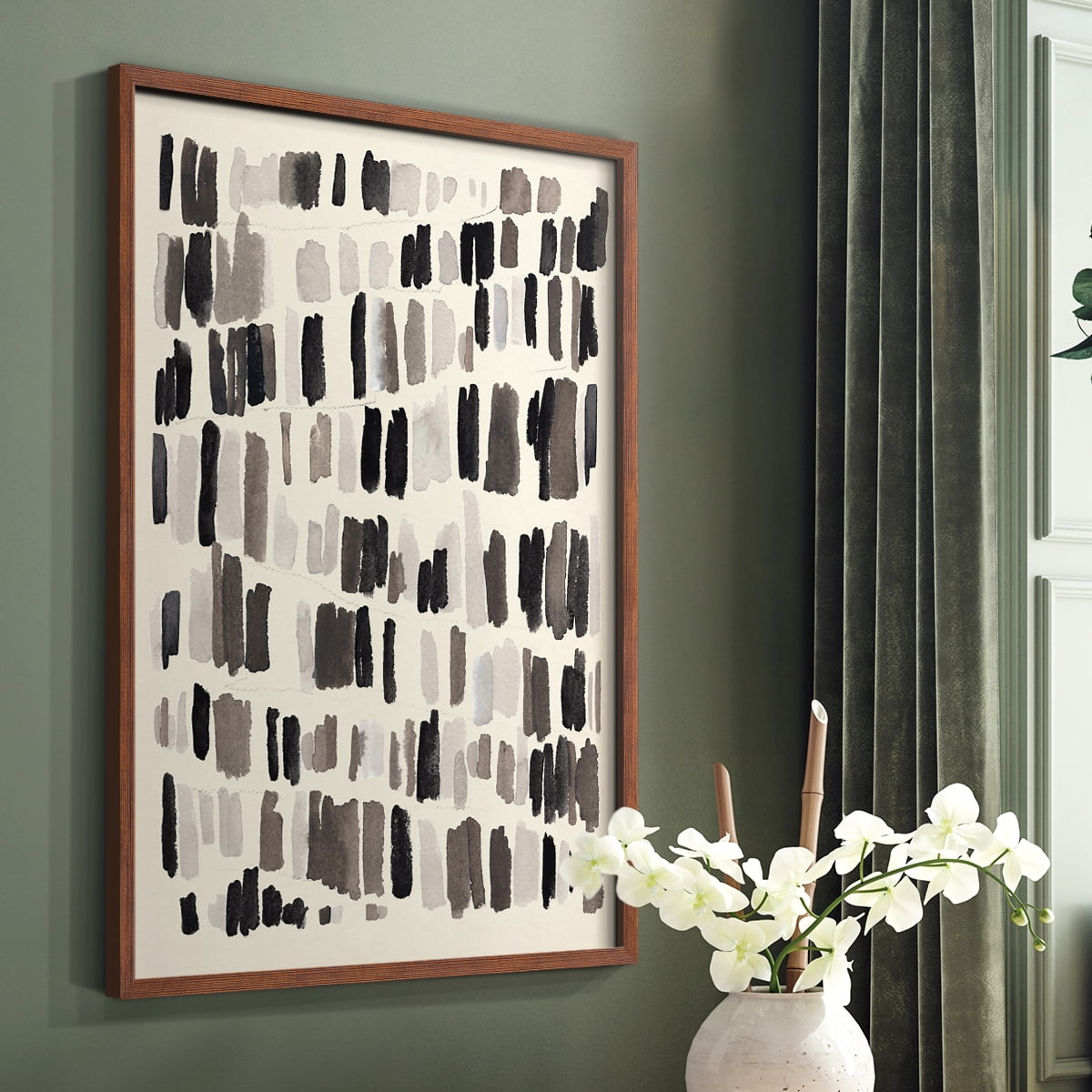 Chalk and Flint I Framed Print in Brown Solid Wood Framed Print No Nail Hanging