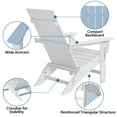 thumbnail image 5 of Garpans Folding Adirondack Chair Weather Resistant Outdoor Adirondack Chair HDPE Outdoor Chair for Patio Front Porch Pool Garden Deck Fire Pit Outside, White, 5 of 11