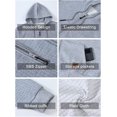 thumbnail image 3 of QPNGRP Men's Full-Zip Hoodie Lightweight Hoodie Sweatshirt Jacket Solid Hooded with Kanga Pocket Lightgray S, 3 of 6