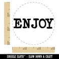 thumbnail image 2 of Enjoy Fun Text Self-Inking Rubber Stamp Ink Stamper - Blue Ink - Small 3/4 Inch, 2 of 7