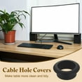 thumbnail image 6 of Desk Grommet, 1" (25mm)Zinc Alloy Cable Hole Cover Cable Ties, Black, 6 of 7