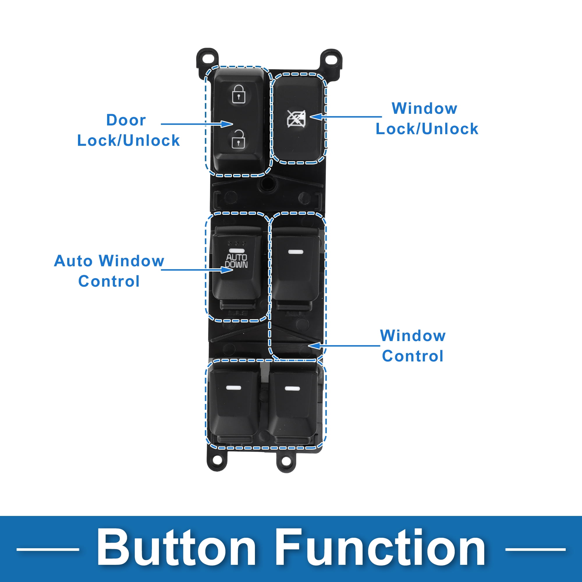 Unique Bargains 93570B5000 Power Window Switch for Kia Forte 2014-2018