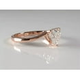 thumbnail image 2 of solitaire jewels 1.5CT Heart Moissanite Cross Over Shank Solitaire Engagement Ring For Women, 18K Rose Gold, 2 of 5