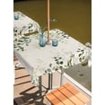 thumbnail image 2 of Outdoor Tablecloth with Umbrella Hole for Patio/Picnic/Party/Camping, Sage Green Waterproof Table Cloth Square Cover Washable, Eucalyptus Leaves (60"x 60"), 2 of 8