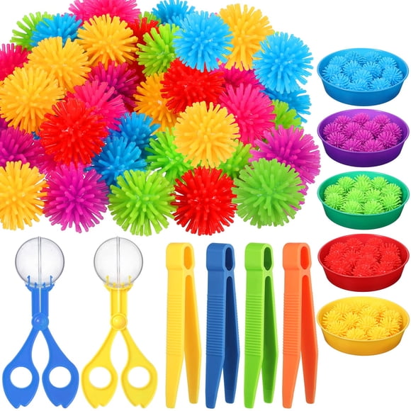 Juego de juguetes Leitee para habilidades motoras finas, 71 piezas, con bolas de seto