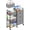 Grey, variant on 2In1 Baby Diaper Caddy Organizer and Storage, 3 Tier Rolling Cart with Drawer, Mobile Utility Cart Baby Dresser Clothes Organizer for Crib, Art & Craft Storage, White, 17"W x 11.42"D x 33.5"H