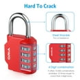 thumbnail image 5 of Combination Lock, AMIR Stainless Steel 4 Digit Locks for Home School Locker Luggage Storage Box Bike, 5 of 11