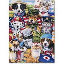 Trademark Fine Art 'Working Paws' Canvas Art by Jenny Newland