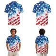 thumbnail image 2 of Whosucclay American Flag Firework Print Matching Hawaiian Outfits Men's Button Shirt Women's Summer Tank Dress Casual Loose Fit Midi, Holiday Matching Outfit for Beach Vacation Travel, S, 2 of 7