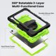 thumbnail image 3 of Funda para Samsung Galaxy Tab S11 (11-inch) 2025 SM-X730/SM-X736B, Funda Protectora Resistente a Golpes con Protector de Pantalla, Soporte Giratorio de 360°, Correa de Mano/hombro (GreenPC), 3 of 7