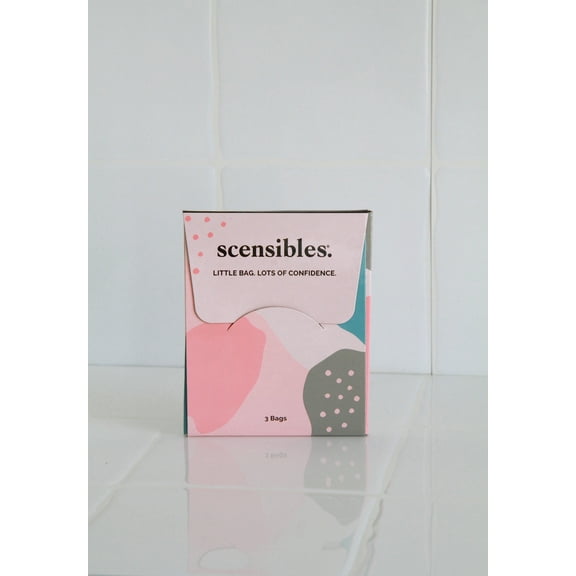 Scensibles Feminine Hygiene Sanitary Disposal Bags for Feminine Care Products, Travel Pack of 3 Bags