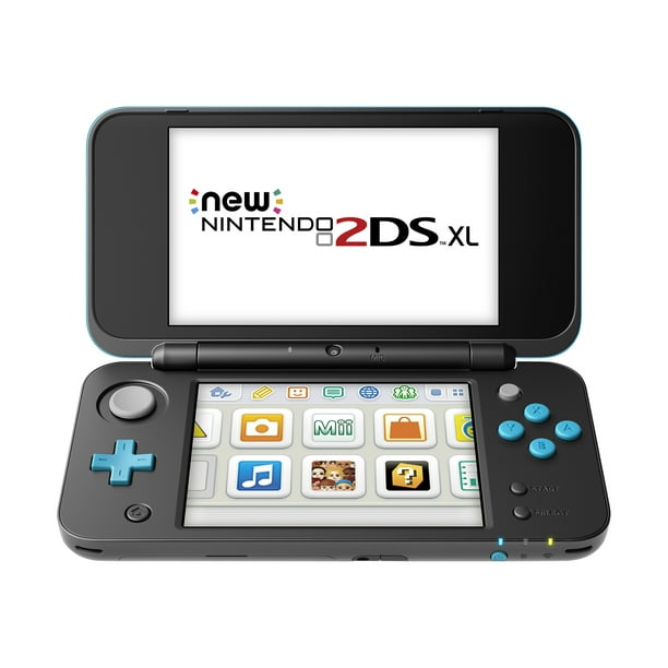 New Nintendo 2ds Xl System W Mario Kart 7 Pre Installed Black Turquoise Walmart Com Walmart Com
