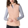 thumbnail image 1 of Innerwin Down Vests Sleeveless Ladies Waistcoat Work Stand Collar Lightweight Puffer Vest Pink M, 1 of 3