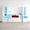White, variant on Komi WH03 Electric Fireplace Modern Wall Unit Entertainment Center