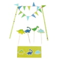 thumbnail image 2 of pastel de papel adorno de fiesta favores decoración pastel bandera bandera pequeño dinosaurio Sunnimix Topper de la torta, 2 of 8