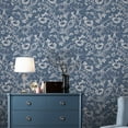 thumbnail image 2 of Laura Ashley Summerhill Midnight Blue Wallpaper, 2 of 4