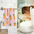 thumbnail image 7 of Yayeee 2 Pack Hand Towels for Bathroom 100% Cotton 16" x 28" Soft Absorbent Kitchen Towel, Cartoon Oranges, 7 of 7