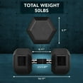 thumbnail image 3 of Dumbbell Rubber Grip lbs - lbs Single - Heavyweight Dumbbell for Multifunctional Full Body Workout and Strength Training, 3 of 7