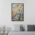 thumbnail image 2 of IDEA4WALL Framed Canvas Wall Art Vibrant Wildflower Meadow Illustrations Modern Art Colorful Ultra Minimal Floral Print Wall Decor Relax/Clam for Living Room, Bedroom, Office - 16"x24" Black, 2 of 5