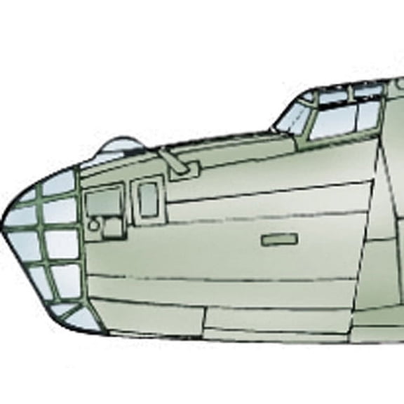 B-24 D Vacuform Nose and Canopy for Monogram (1/48 model kit accessory)