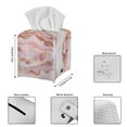 thumbnail image 5 of ZUXONGSY Marble Stripes Square Tissue Box Cover 2 Pieces PU Leather Tissue Box Holder Decorative Tissue Box Cover Replacement PU Leather Tissue Box Gifts to Friends Family, 5 of 7