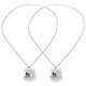 thumbnail image 1 of 2 piezas Collar de aleación con etiqueta, colgante simple y elegante con letras en inglés, regalo de joyería, 1 of 10