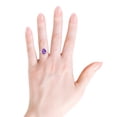 thumbnail image 4 of ANGARA Natural 2.28 Ct. Amethyst with Diamond Halo Ring in 14K Yellow Gold for Women (Ring Size: 12), 4 of 10