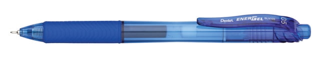 Pentel EnerGel-X Retractable Liquid Gel Pen, 0.5 mm, Blue, Pack of 12