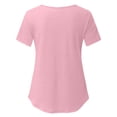 thumbnail image 4 of Hxshgdsn Womens Maternity Double Layer Nursing Top Short Sleeve Patchwork Round Neck for Breastfeeding（Pink/XL）, 4 of 9