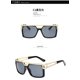 thumbnail image 3 of Gafas de montura grande, gafas de sol de montura grande para hombres de Europa y América, gafas de sol de ceja de moda, gafas de sol de doble haz, gris LingWen 9024735092650, 3 of 3