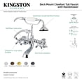thumbnail image 2 of Kingston Brass Deck-Mount Clawfoot Tub Faucets In Oil Rubbed Bronze AE209T5, 2 of 6
